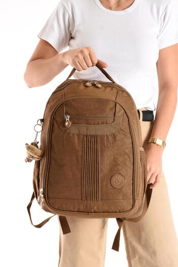 571 Collections Çanta Ultra Light Medium Size Backpack Multi-Pocket Tan (Model: 571-3P)