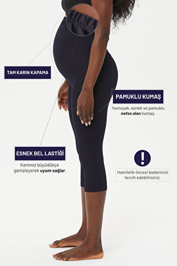 Almila High Waist Cotton Capri Maternity Leggings 2024