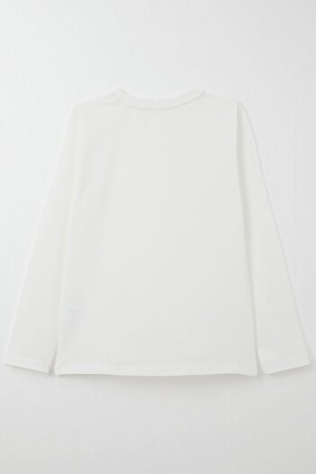 Breeze T-Shirt for Boys - Long Sleeve, 5-14 Years, Ecru