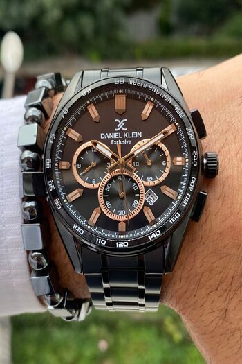 Daniel Klein Steel Cord Men's Wrist Watch +bracelet