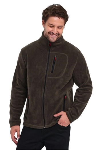 BASTI0 Unisex Men's Women's Outdoor Pocket Full Zipper Fleece
