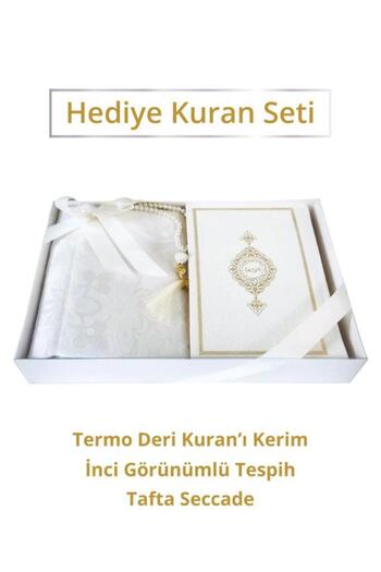 Trend Maison Gift Quran Set - Dowry Prayer Rug, Hayrat Quran and Rosary