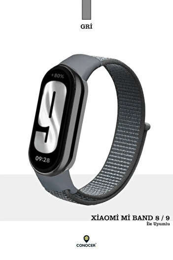 CONOCER High Quality Straw Woven Cord Strap Compatible with Xiaomi Mi Band 8 / Mi Band 9 / Mi Band 10