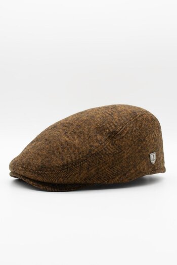Külah Herringbone Patterned Men's Cap - Thermal Wool, Copper Color