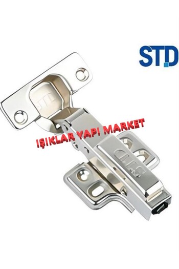 Işıklar Cabinet Door Hinge-Flat-Slow Closing-With Brake-Piston (Pk./Ad. : 1Pcs)
