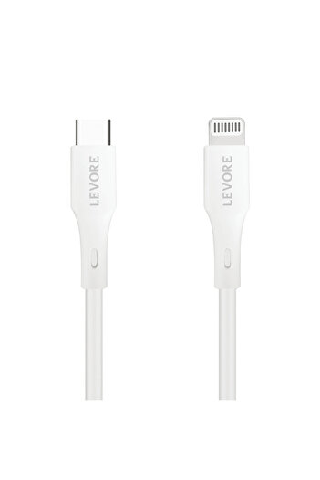 Levore USB-C to Lightning Cable MFI Certified TPE 1m - White