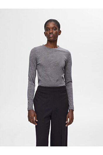 Selected Femme Oberteil mit langen Ärmeln 100% Woll