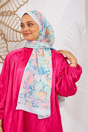 İpekhan Nature Color Rose Soft Шаль для немовлят, синя 3032-12