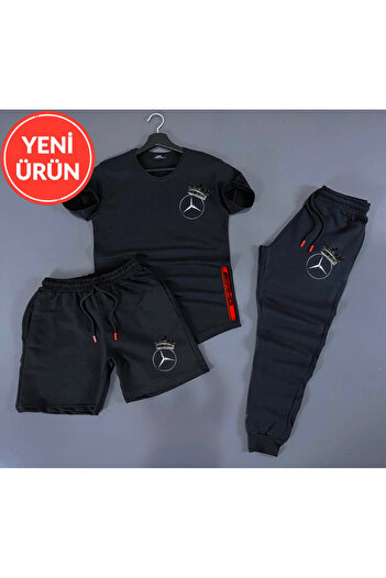 NEW TRENDY COLLECTİON The Orginals Vehicle Logo Custom Design 3-Piece Shorts-Sweatpants-T-Shirt Tracksuit Set