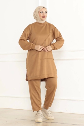 Nevayla Moda Σετ Camel Χρωματιστό Κάτω και Άνω - T0107
