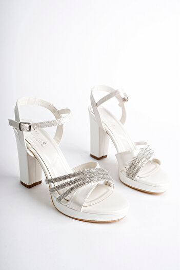 meyra'nın ayakkabıları Women's 3 Stone Pearl Platform Heeled Shoes