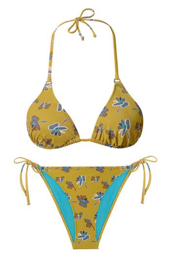 HAREM SUARE Dole Daisy Print Triangle Bikini Set