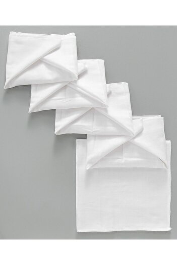 Babyhug Babyhug Square Muslin Nappy Set, Reusable, Breathable, Eco-Friendly - Small, White, 1-6 Months