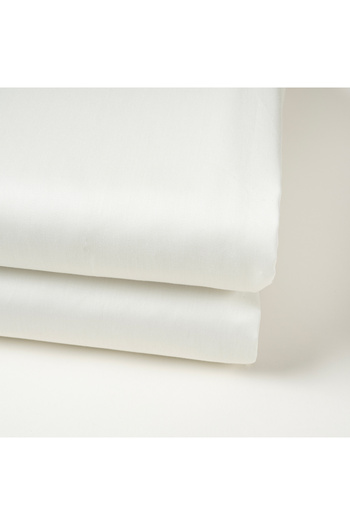 Zsa Zsa Zsu Solid 300 Tc Double Cotton Satin 100% Cotton Satin Fitted Sheet 160X200 cm Ecru