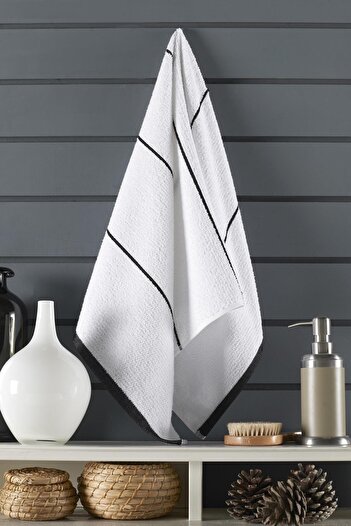 Semecca Linetow Series Striped 100% Cotton One Piece 50x85 Hand and Face Towel