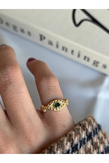 ringbox Eye Model Emerald Stone Sparrow Finger Ring