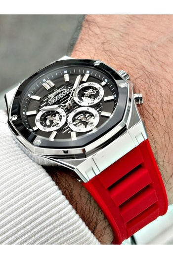 Slazenger 10 Atm Waterproof Silicone Men's Wrist Watch - Function 2390