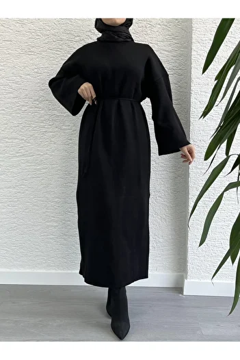 MELEK ARAZ Black Amore Knitwear Dress