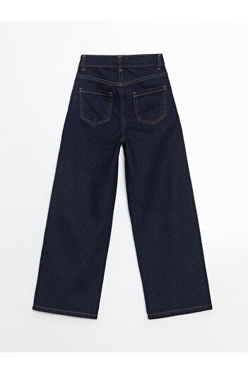 LC Waikiki Lcw Kids Girl's Jeans Trousers with Adjustable Elastic Waist