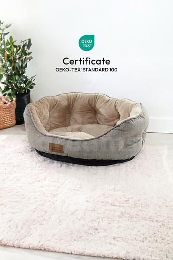 Pet Dreams Spirit Luxury Cat Bed - Non-Slip, Certified, and Washable Silicone Fiber Filled