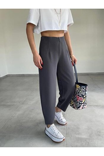 Paw Garage 4 Seasons Beltless Balloon Trousers - Crepe Fabric, Full Lycra
