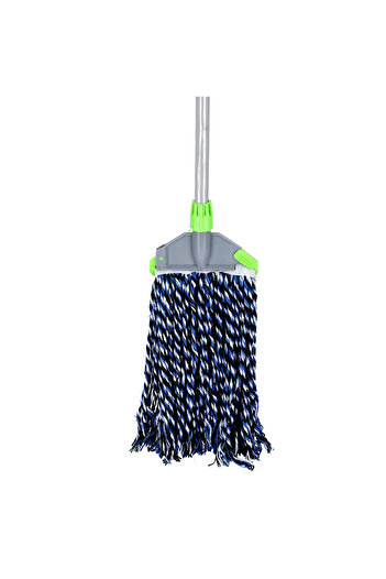 ROYALFORD Multi Colour Cotton Mop, PVC Coated Wooden Handle, RF10100