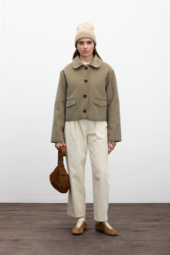 Manuka Jacket Quilted Velvet - Cameleon