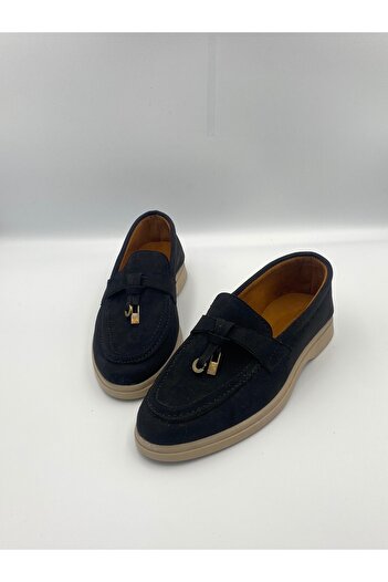 Ömer Ediz Shoes ELL Аксесуари Детальні замшеві жіночі лофери