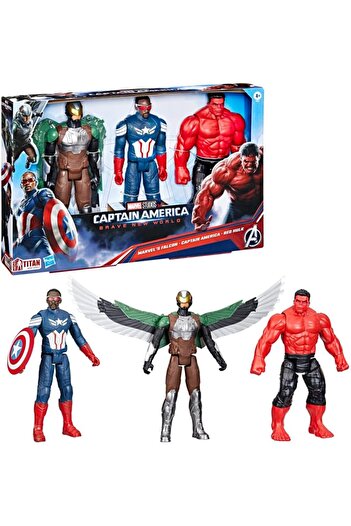Hasbro Marvel Captain America Brave New World - Falcon/Captain America/Red Hulk Action Figure