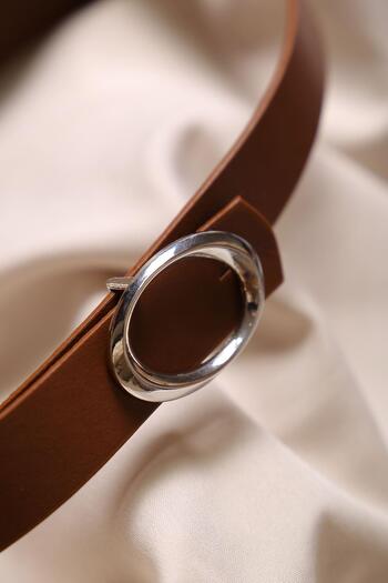 Vitastyle Vintage Model Metal Buckle Faux Leather Belt