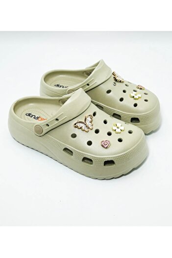 Akınal Bella High-Sole Stoned Women's Slippers