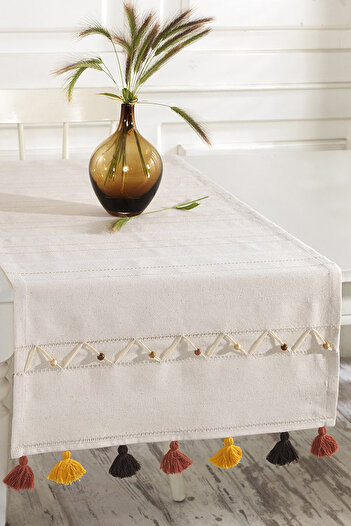 ÖDEL HOME Ödel Buldan Beaded Openwork Runner Cc006M 50X130 cm