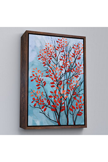 indispensablely Framed Red Leaves Abstract Decorative Canvas Painting-5179