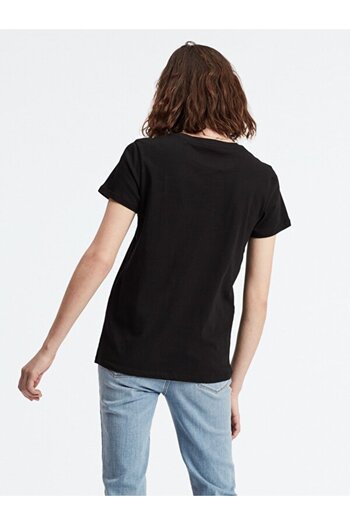 Levi's Tricou negru The Perfect Tee pentru femei - A4917-0000