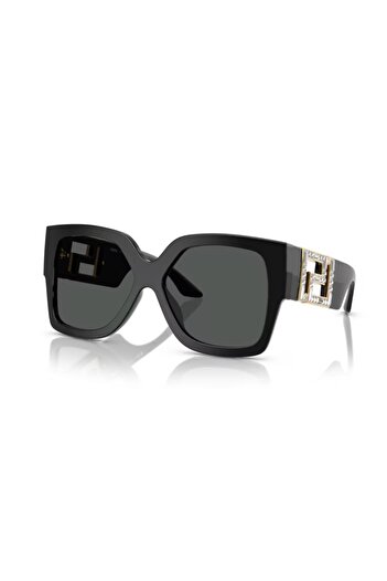 Versace Ve 4402 547887   59 Women's Rectangular Black Bone Sunglasses