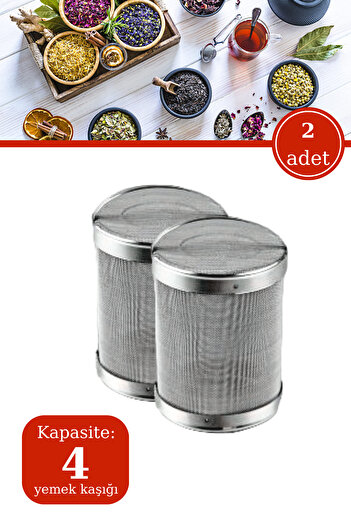 Evren 2 Adet Demlik Çaydanlık Içi Paslanmaz Tel Süzgeç, Çay Bitki Çayı Süzgeci (KAPASİTE: 4 YEMEK KAŞIĞI)