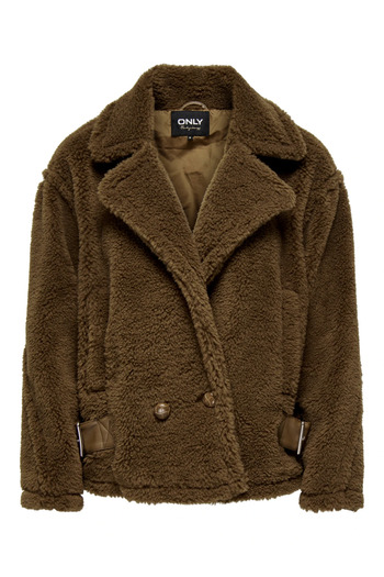 ONLY Teddy Brown Γυναικείο Λούτρινο Παλτό 15294075