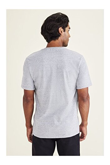 Dockers Logo Patterned Gray T-Shirt