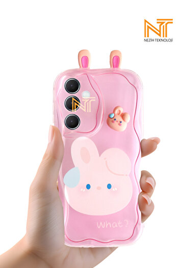Nezih Case Samsung Galaxy S23 Fe Compatible Embossed Figure Clear Silicone Case