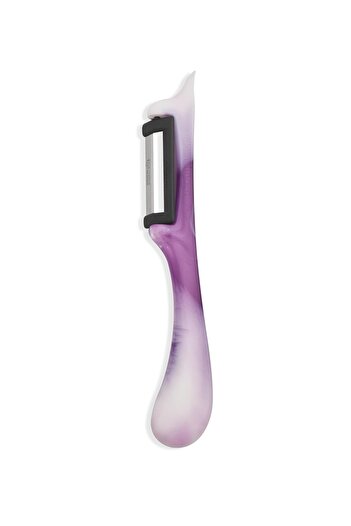 onon Sofrada Moda Fruit-Vegetable Side Peeler Marbled Purple-White Pieces