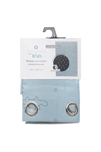 Atmosphera 8-Eyelet Glow-in-Dark Black Out Curtain for Kids 140 x 250cm