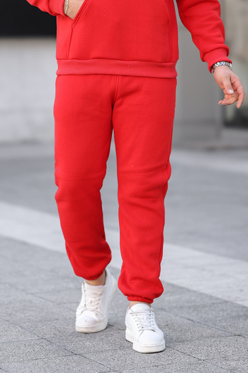 ruNadeS Men's Three Thread Raised Fleece Printed Sporty Basic Sweatpants