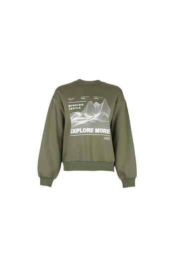Jack & Jones Jack&jones Crew Neck Relaxed Cut Khaki Women's Sweatshirt12241324