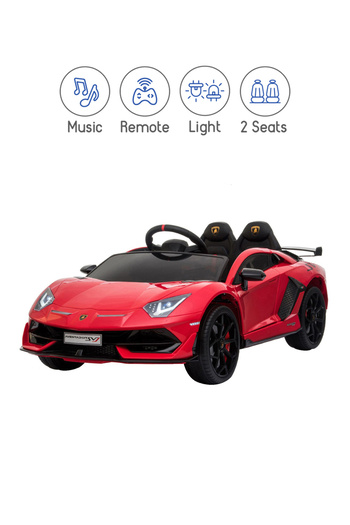 Babyhug Lamborghini SVJ Licensed Ride On with Parental Remote,Red