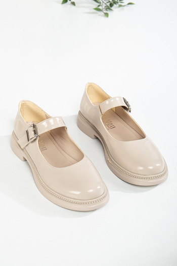 MODAMMOR Poppin Gold Buckle Stylish Women's Loafer