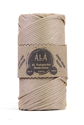 aladepo XL Polyester - Macrame No:6 Σχοινί Χοντρή Τσάντα