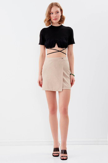Vitrin Mini Skirt - Buttoned Design