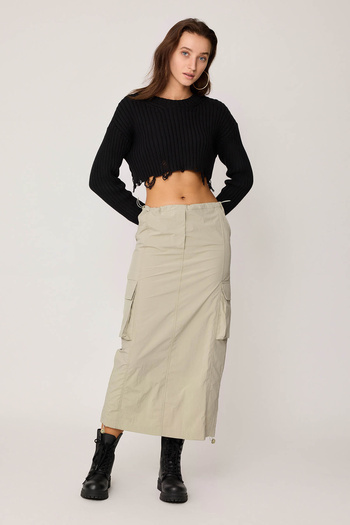 Vitrin Cargo Pocket Parachute Fabric Elastic Skirt