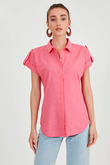 Vitrin Short Sleeve Shirt with Sleeve Detail