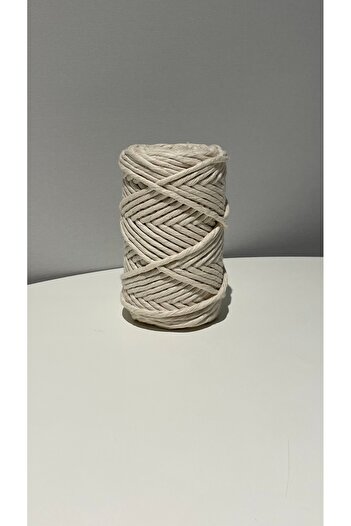 Makrome Yarn 250Gr 3mm Ecru (Natural Cotton Color)